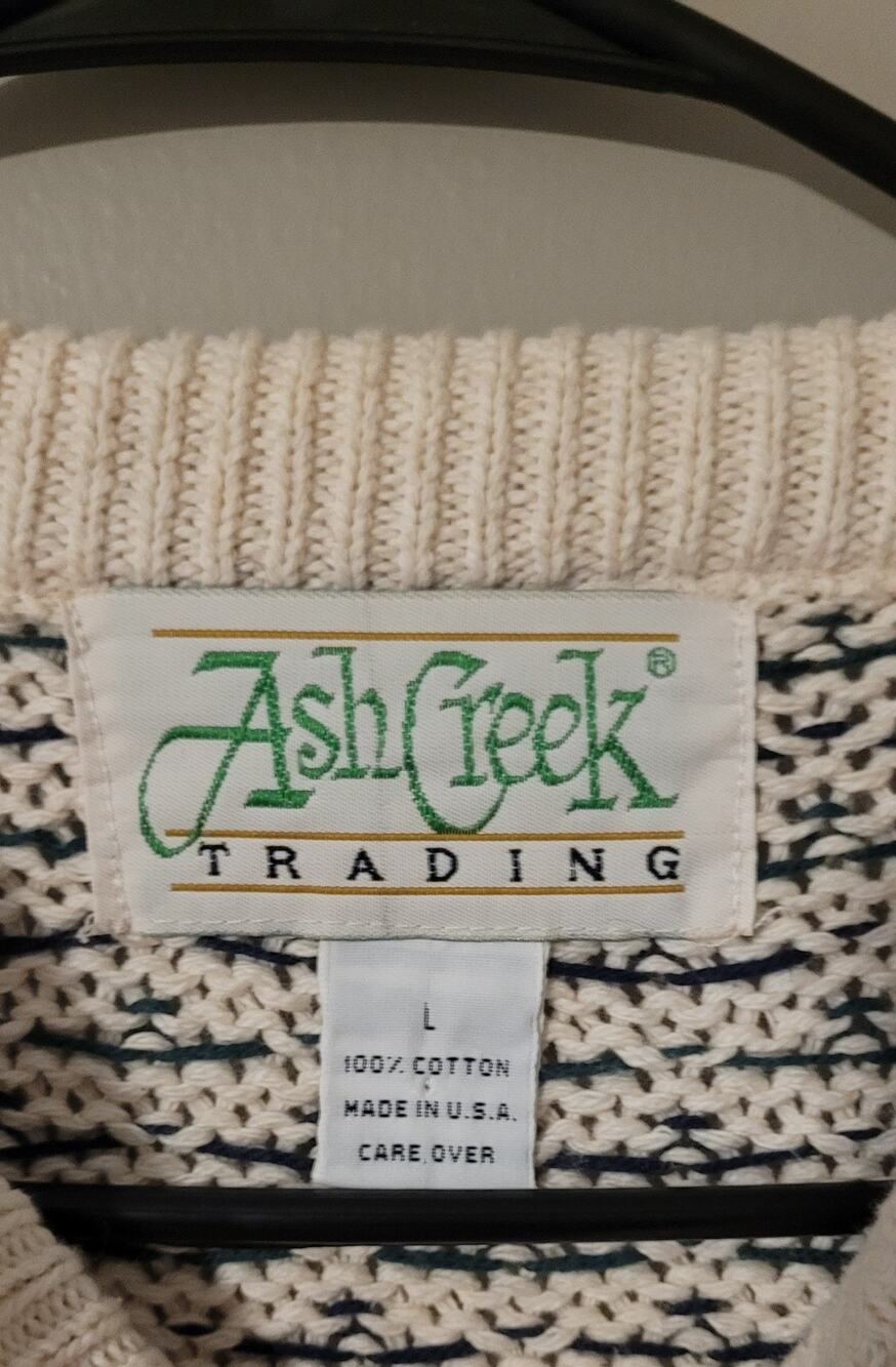 Women's sweater white size Large made in U.S.A. by Ash Creek